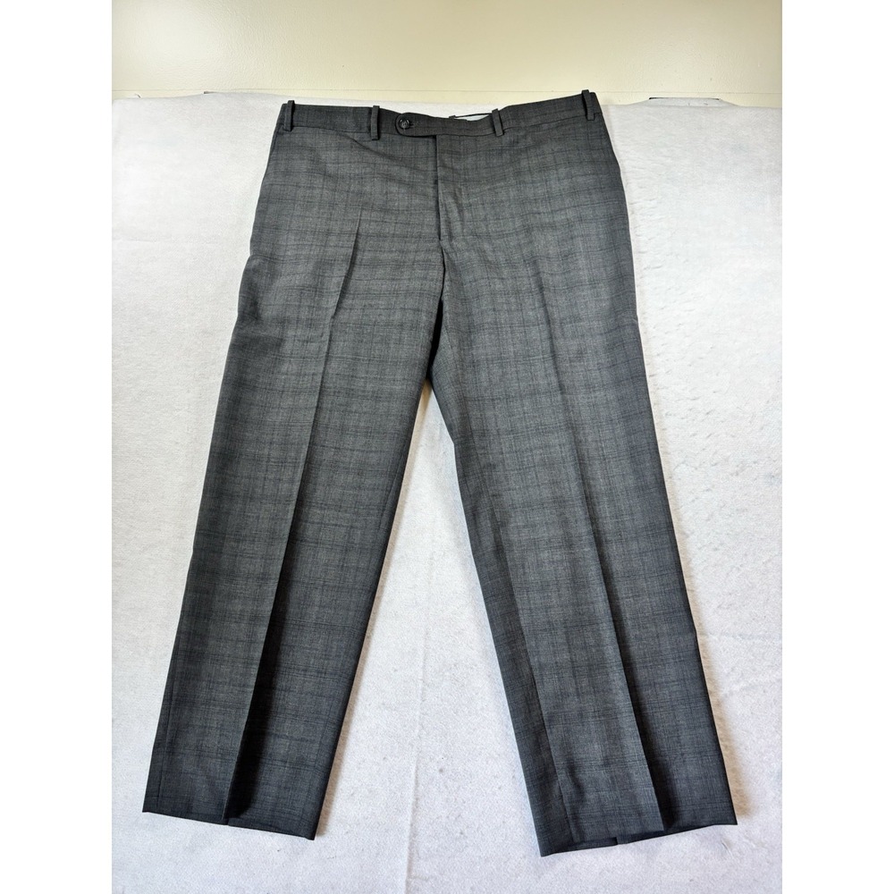 Peter Millar 48R 100% Wool Suit Gray Glen Plaid Jacket & Pants (39x28.5) Canada - Picture 11 of 16